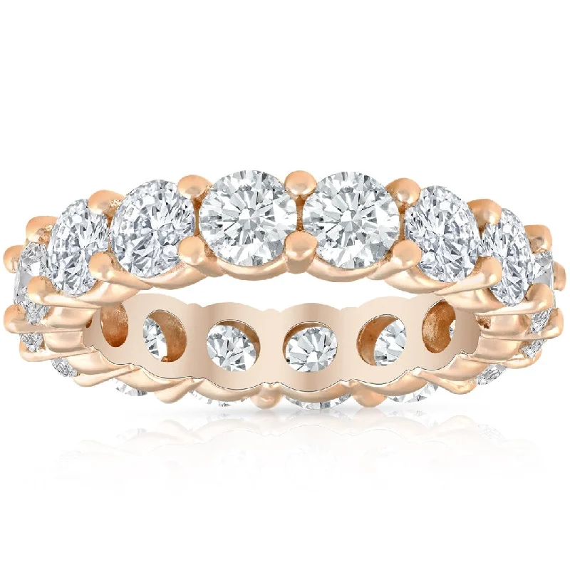 Women’s designer rings-5ct Diamond Eternity Ring Rose Gold