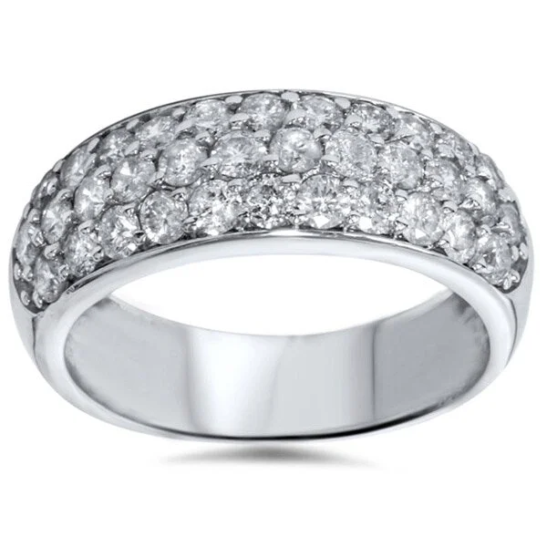 Women’s black diamond rings-Pompeii3 14k White Gold 1 1/2ct TDW Pave Diamond Anniversary Ring (G-H, I1-I2)