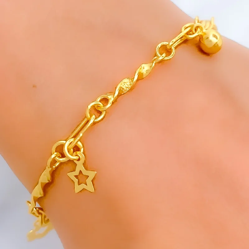 Women’s cuff bracelet-Trendy Hanging Charm Bracelet