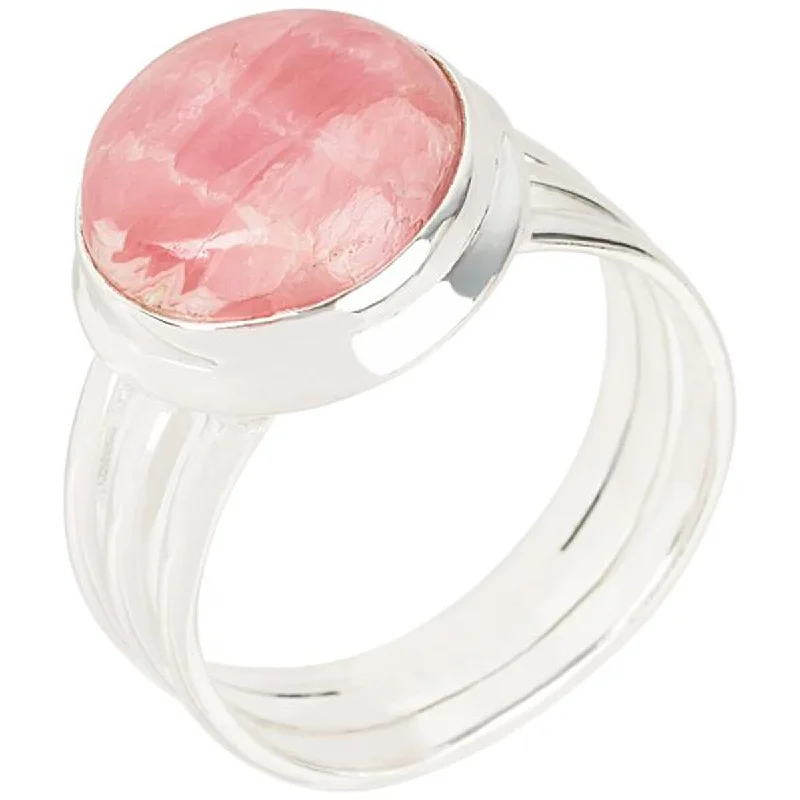 Women’s solitaire rings-925 Sterling Silver Rhodochrosite Ring