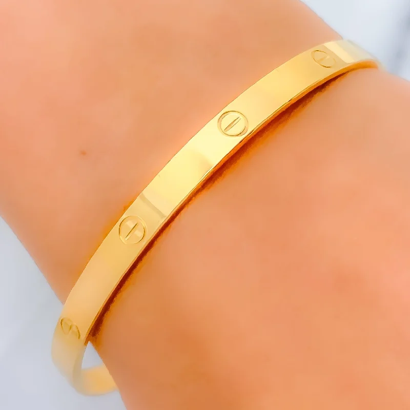 Women’s fashion bangle-Women’s wedding bangles-Classy 22k Gold Bangle