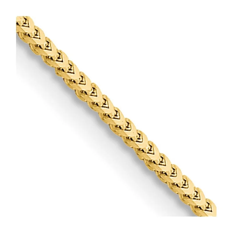 Women’s gemstone bracelet-Curata 10k Yellow Gold 1.5mm Franco Chain Bracelet