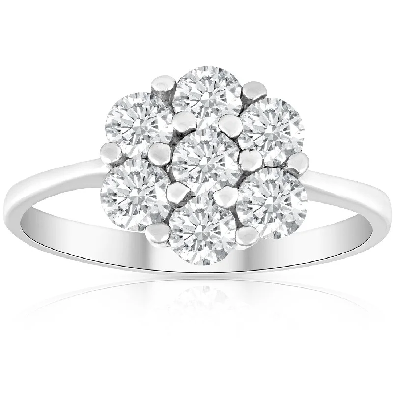 Women’s vintage engagement rings-1 1/2Ct Diamond Ring in White Gold