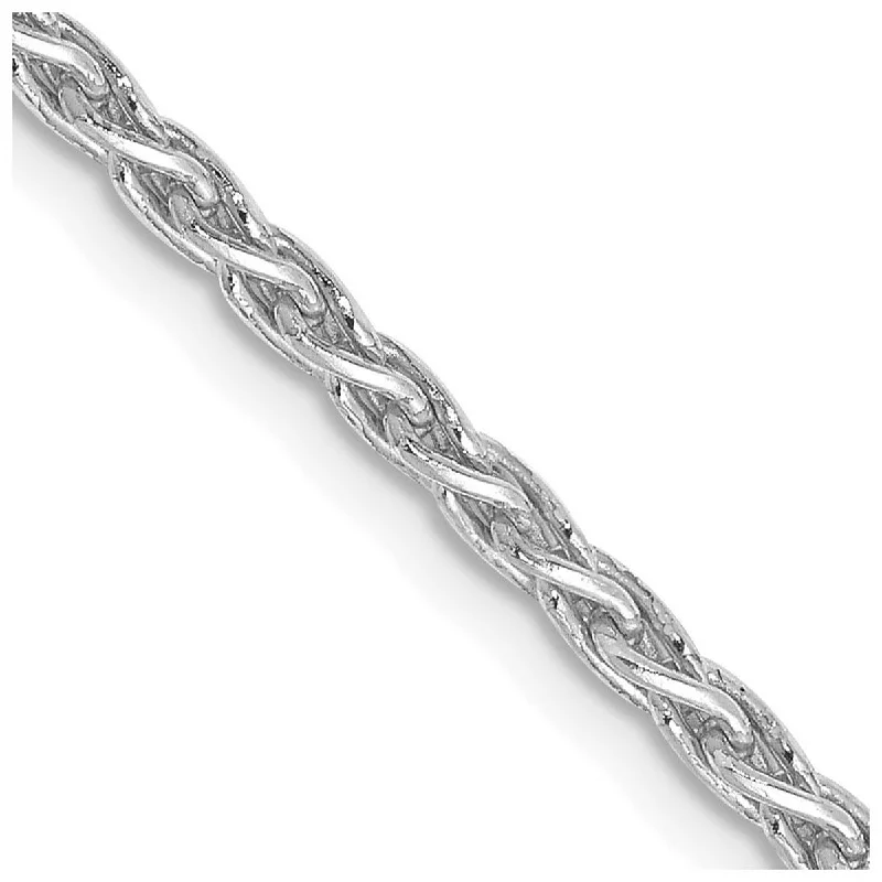 Women’s turquoise bracelet-Curata 14k White Gold Solid Polished 2.25mm Round Wheat Chain Bracelet Lobster Claw