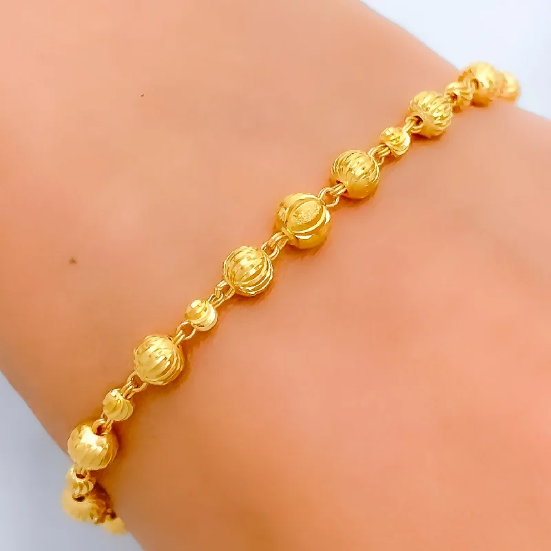 Women’s crystal bracelet-Ethereal Multi-Bead 22k Gold Bracelet