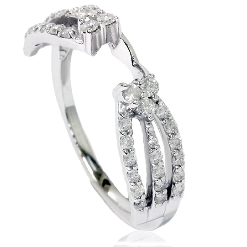 Women’s vintage engagement rings-1/2ct Diamond Guard Wrap Ring White Gold