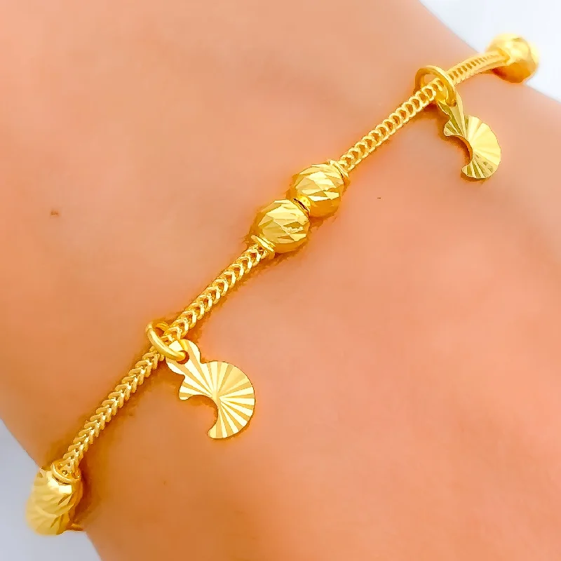 Women’s fashion bracelet-Shimmering Moon Charm Bracelet