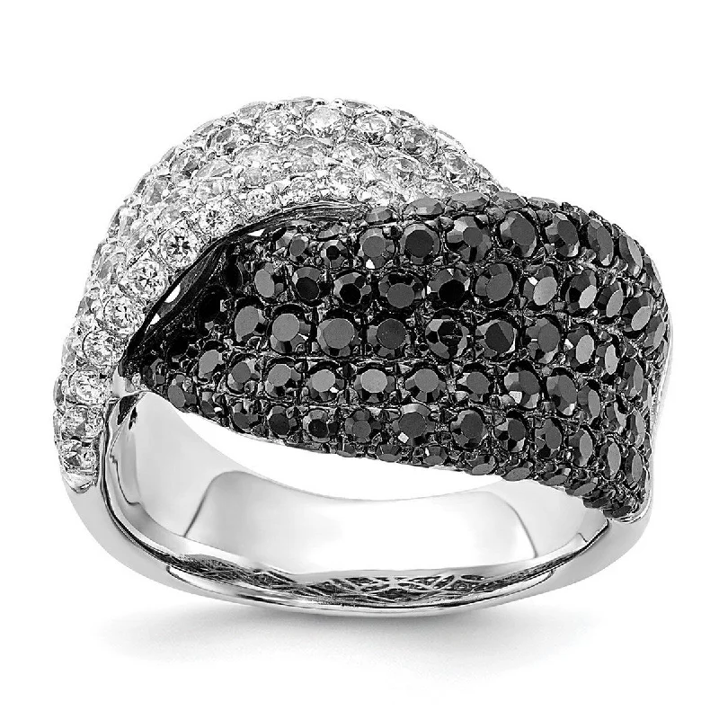 Women’s stackable rings-Curata 925 Sterling Silver and CZ Cubic Zirconia Simulated Diamond Ring