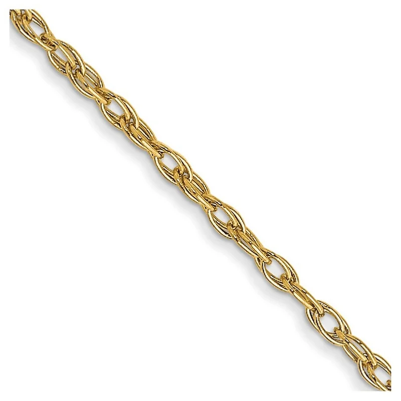 Women’s designer rings-Curata 14k Yellow Gold Carded 1.15mm Cable Rope Chain Necklace (Spring Ring) Options: 16 18 20 24