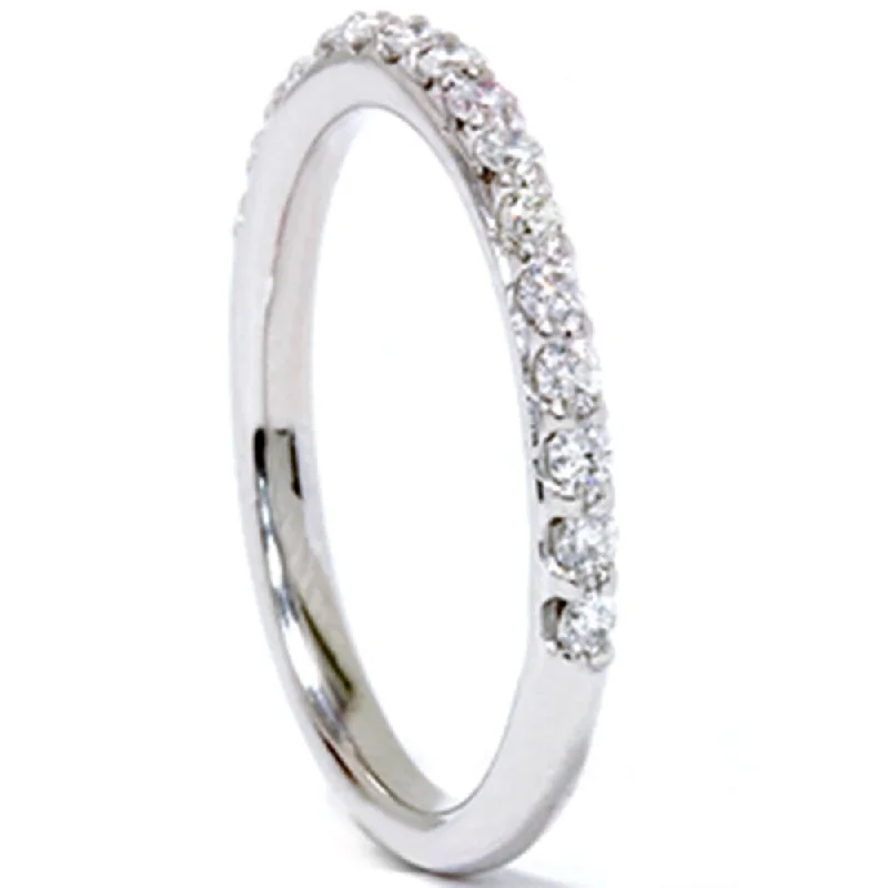 Women’s heart-shaped rings-1/3ct Prong Diamond Ring White Gold