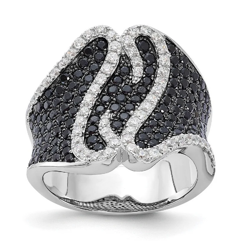 Women’s custom rings-Curata 925 Sterling Silver and CZ Cubic Zirconia Simulated Diamond Brilliant Embers Ring