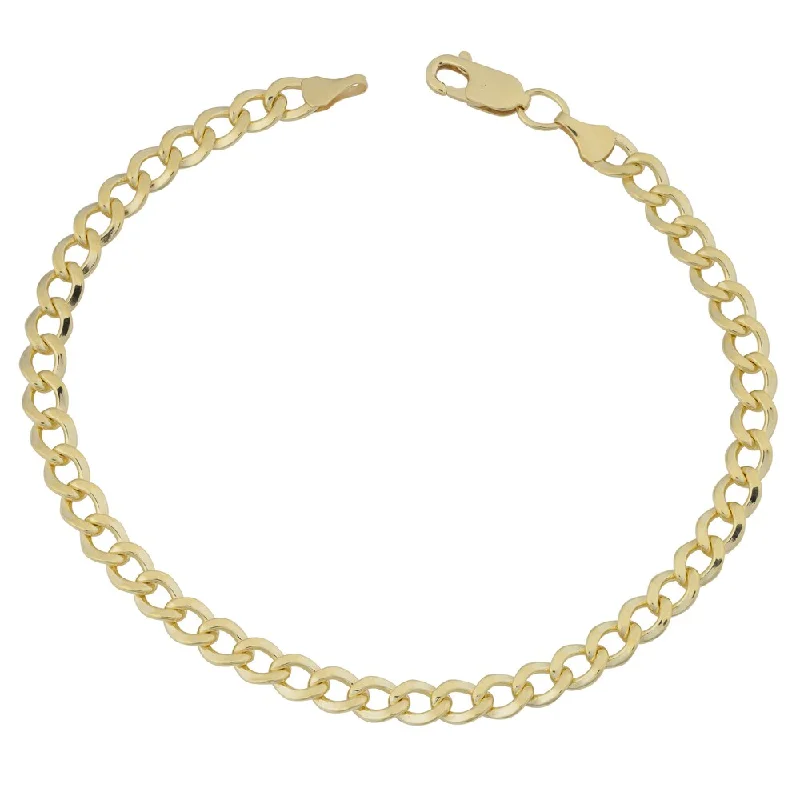 Women’s fashion bangle-14k Yellow Gold Filled 5mm High Polish Miami Cuban Link 8.5-inch Bracelet