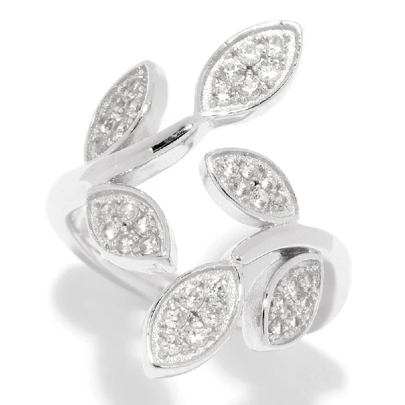 Women’s bridal rings-925 Sterling Silver White Natural Zircon Ring