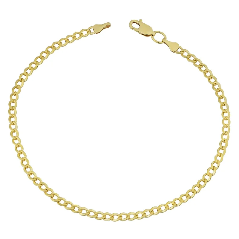 Women’s sparkling bangle-14k Yellow Gold Filled 3.2mm High Polish Miami Cuban Link 8.5-inch Bracelet