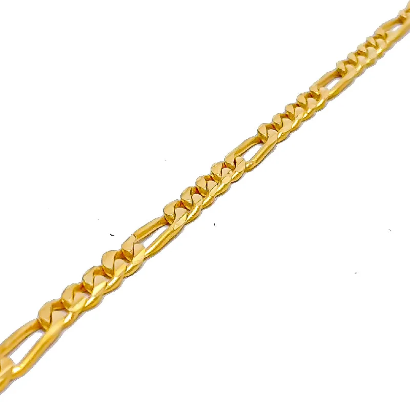 Women’s stackable bracelets-Women’s gemstone bracelets-Classic Link Baby 22k Gold Bracelet