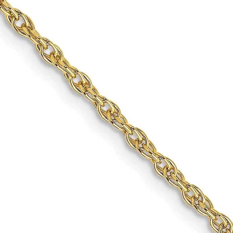 Women’s halo engagement rings-Curata 10k Yellow Gold 1.5mm Carded Cable Rope Chain Necklace (Spring-ring) Options: 16 18 20 24